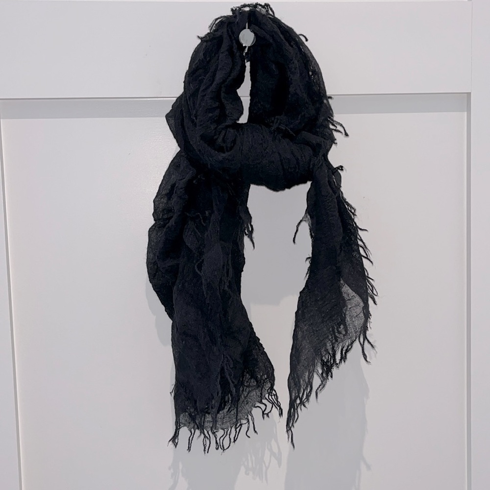 Pas de Calais black gauze scarf